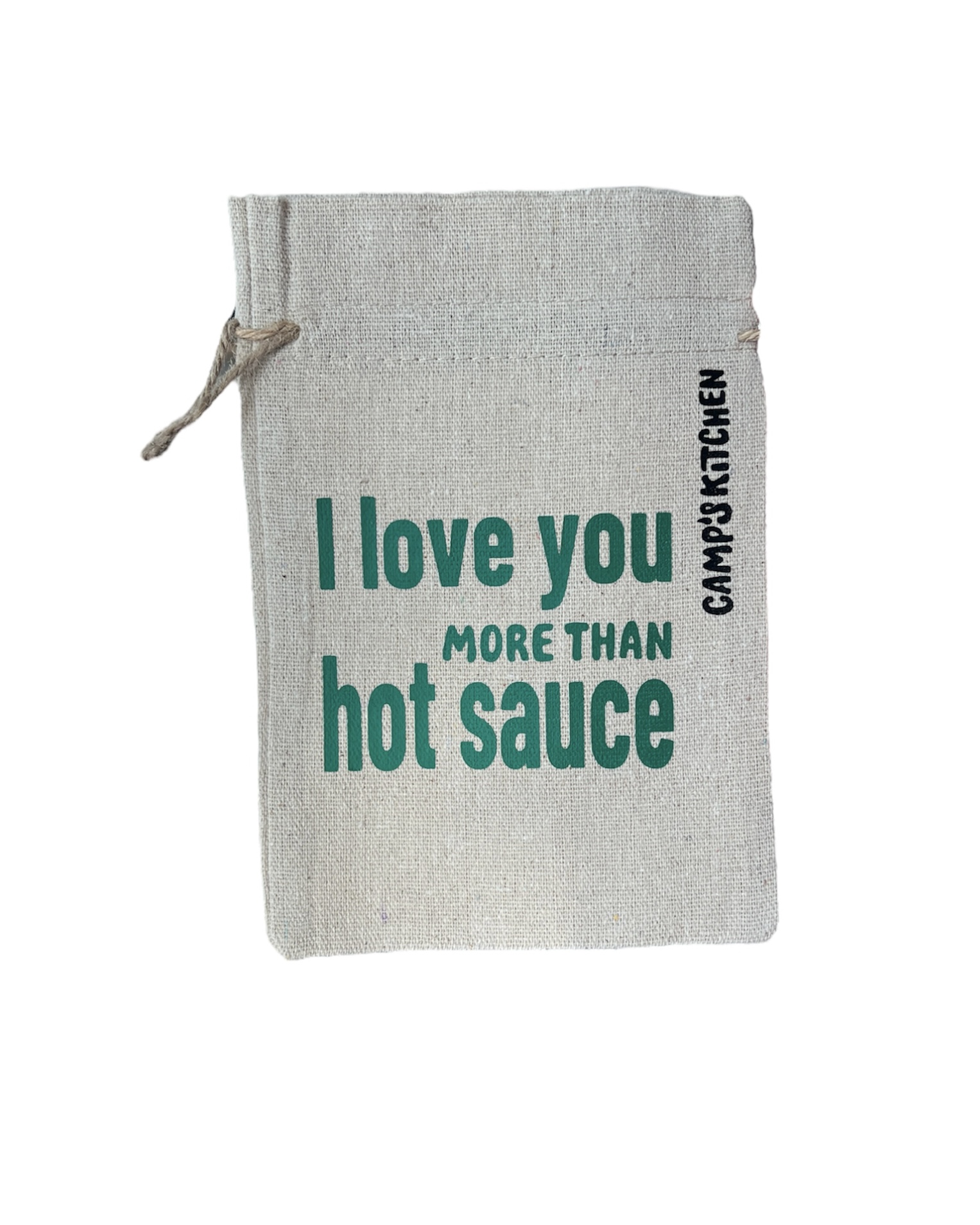 gift pouch I love you more than hot sauce green 1