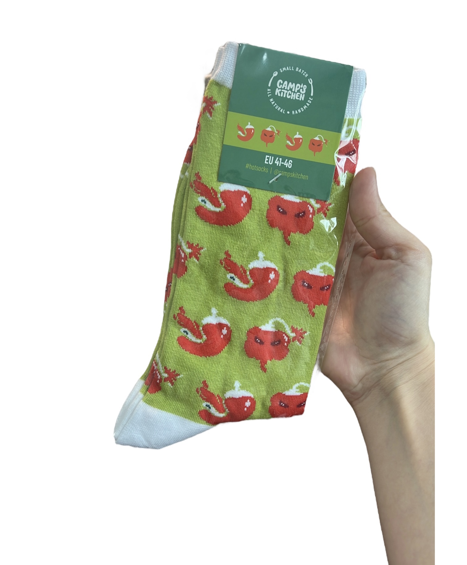 hot sauce lover socks in packaging size unisex